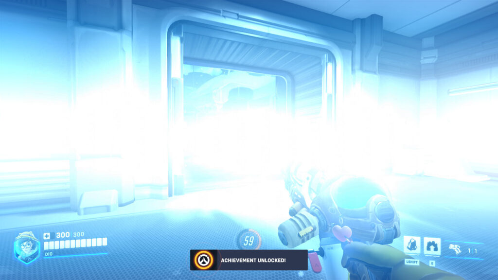 A very bright victory screen