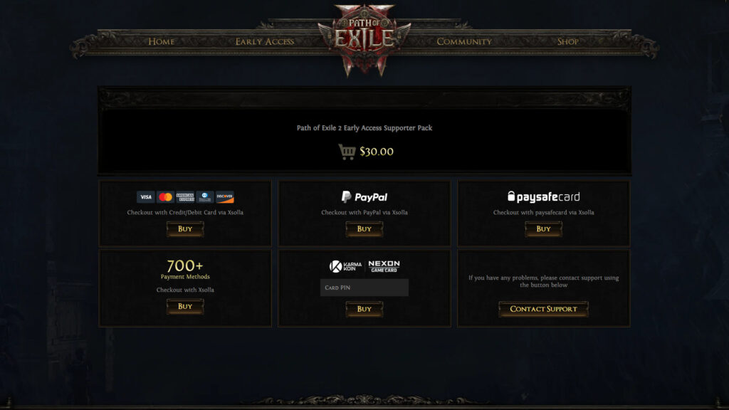 Path of Exile 2 early access cost