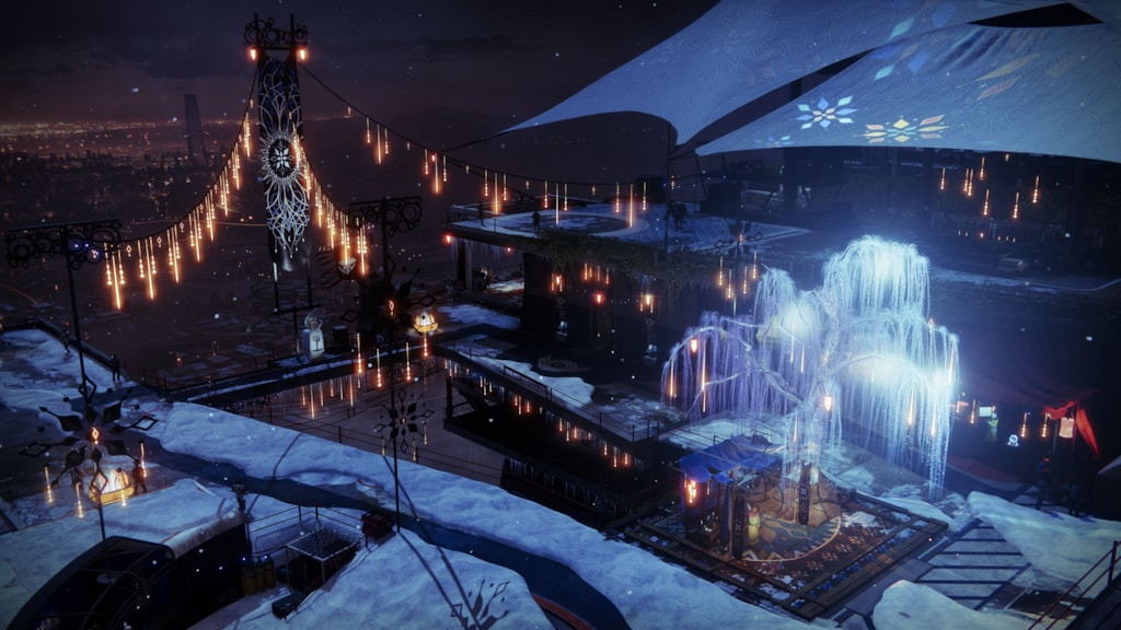 The Tower in Destiny 2 during the Dawning event.