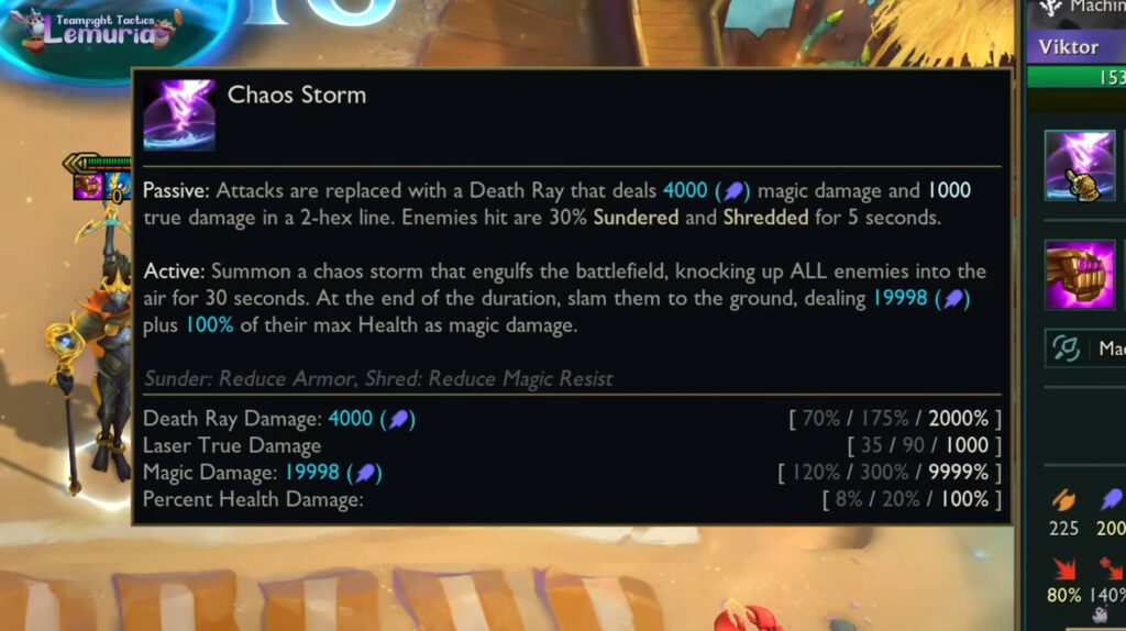 3-star 6-cost Viktor skill description.