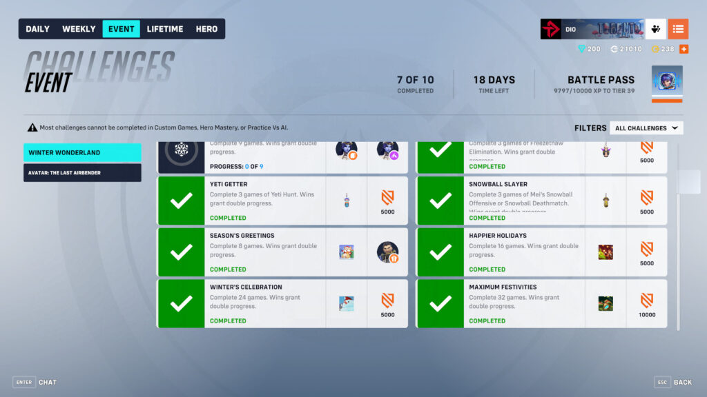 Overwatch 2 Winter Wonderland event