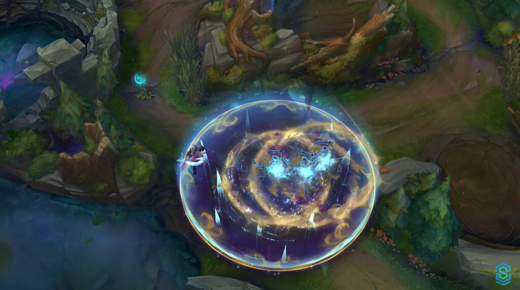 A closer look to LoL Winterblessed Hwei skin animations.