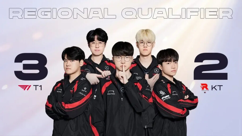 T1 won the last Worlds 2024 slot from KT Rolster.