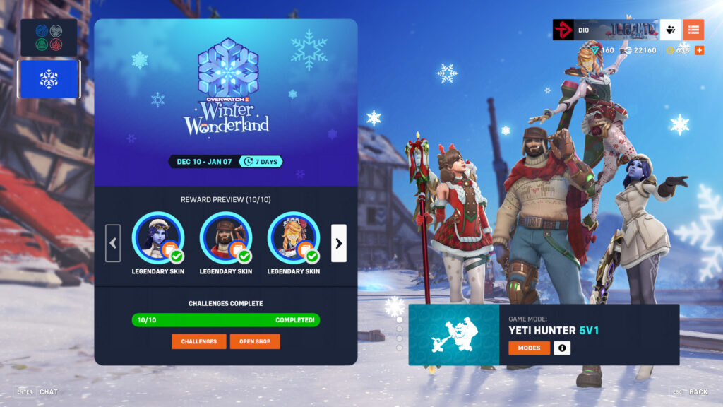 Overwatch 2's Winter Wonderland 2024 event feature free skins
