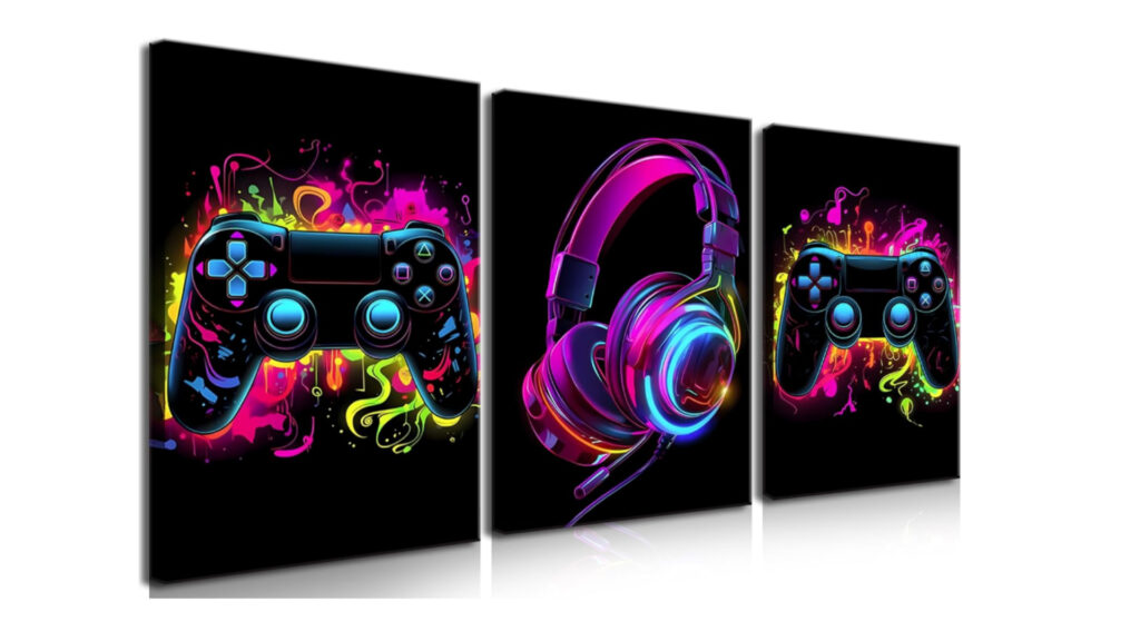 wall canvases with gaming details