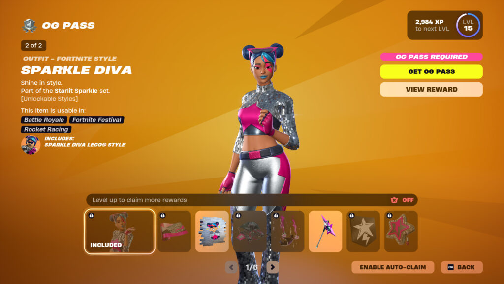 Fortnite OG Season 2 Battle Pass Page 1