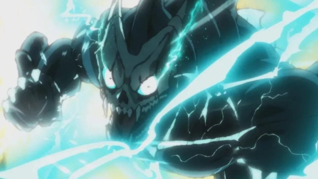 A scene from the Kaiju No. 8 anime