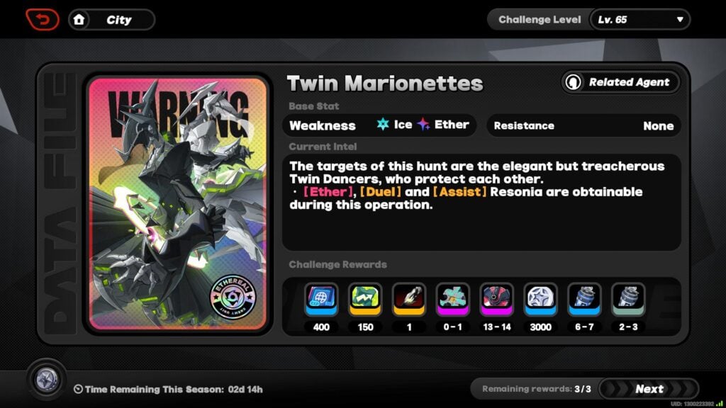 Twin Marionettes node in ZZZ for Astra Yao materials