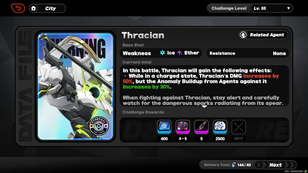 The Thracian challenge in ZZZ (Screenshot via esports.gg)