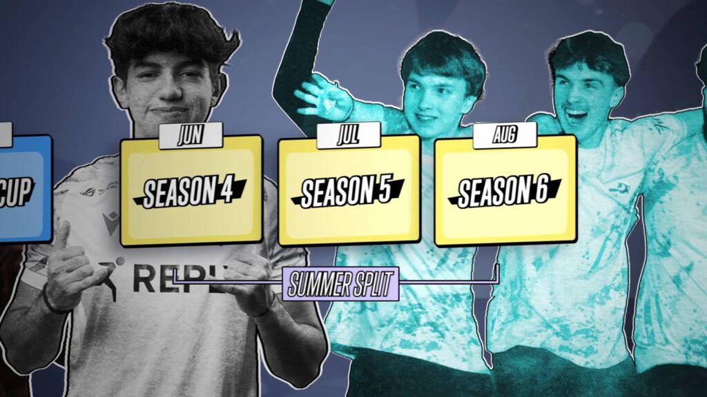 The image shows the Summer Split schedule during the Brawl Stars Championship 2025: three esports events.