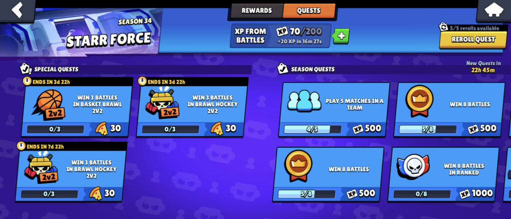 How to get free pizza in Brawl Stars? The image shows Pizza Planet quests with Pizza Slices as rewards