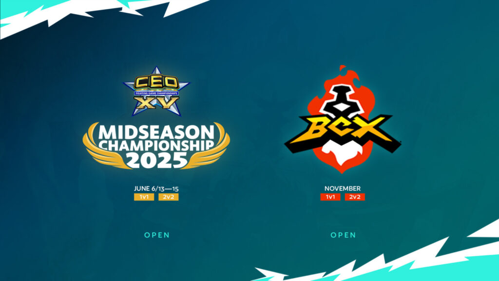 The image shows the schedule for offline open championships during Brawlhalla Esports Year Ten