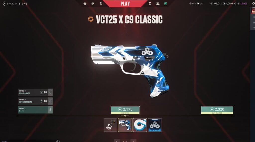 Cloud9 2025 VCT team capsule