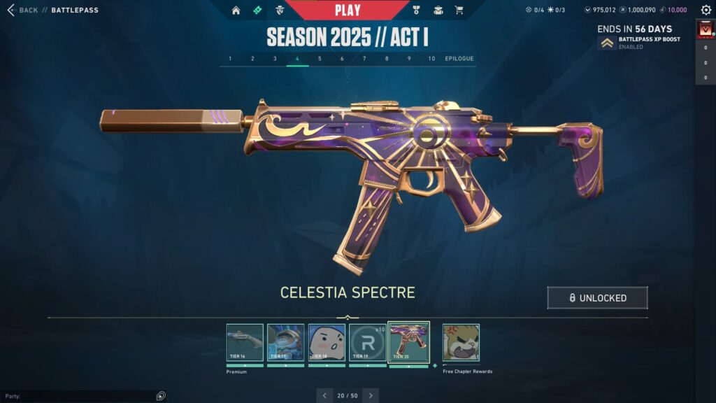 Celestia Spectre in the VALORANT Season 2025 // Act 1 Battlepass.