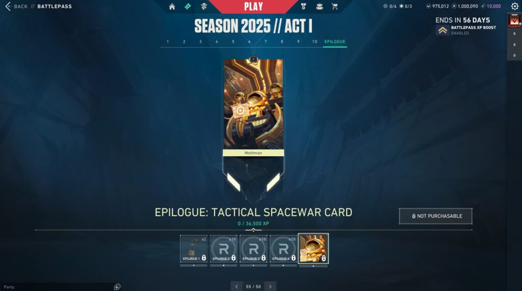 Epilogue: Tactical Spacewar Card