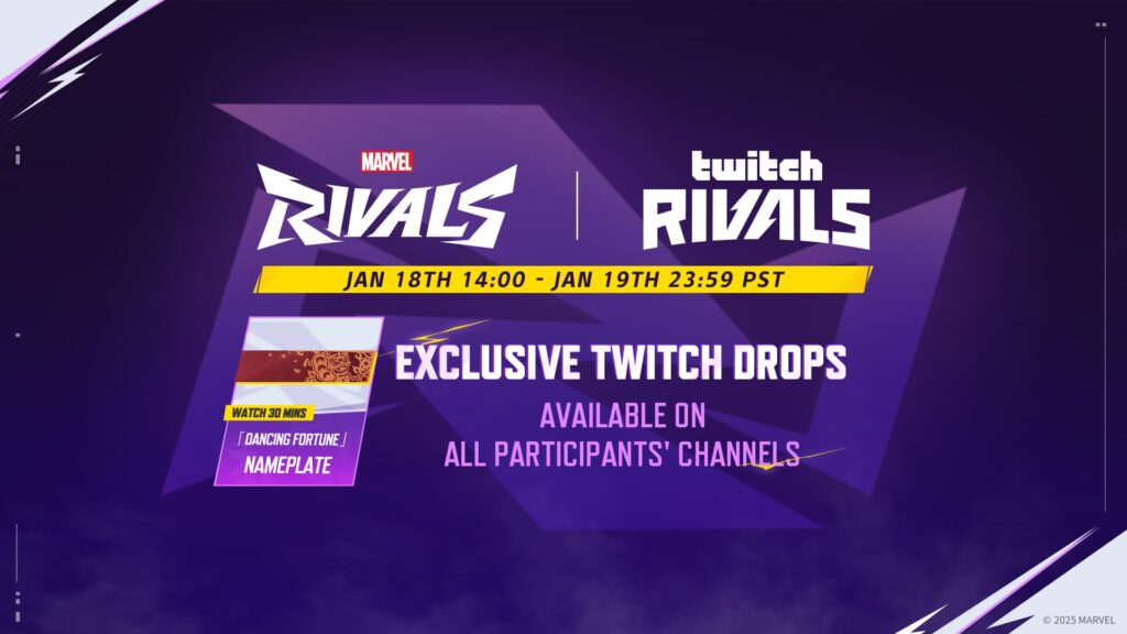 Twitch Drop for Marvel Rivals Showdown on Twitch Rivals