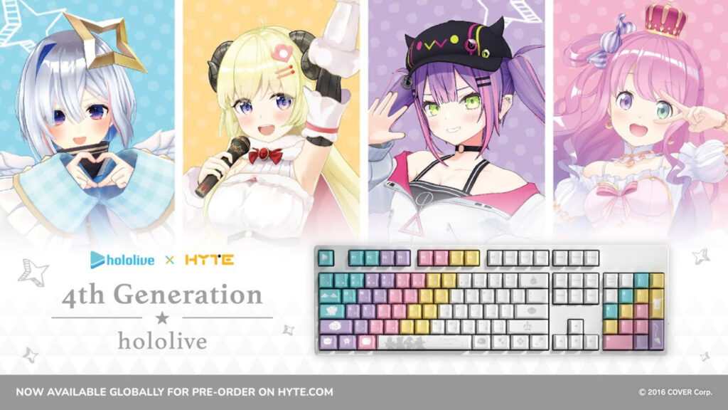 HYTE x hololive 4th Generation Keycap Set now available for pre-order