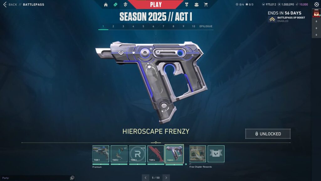 Hieroscape Frenzy in the VALORANT Season 2025 // Act 1 Battlepass.