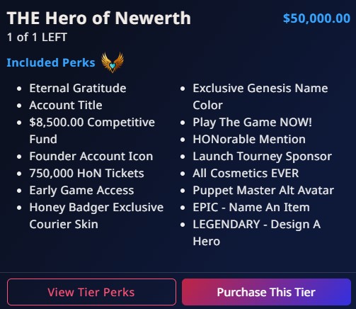 Heroes of Newerth: Reborn Genesis Campaign tier 10