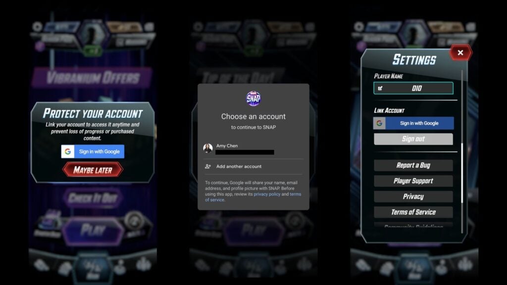 How to link your Marvel Snap account