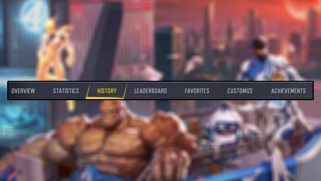 How to view your Marvel Rivals match history