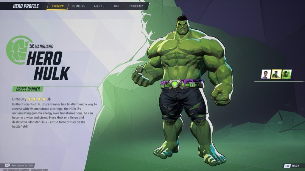 Hulk, one of the best Vanguard heroes in Marvel Rivals.