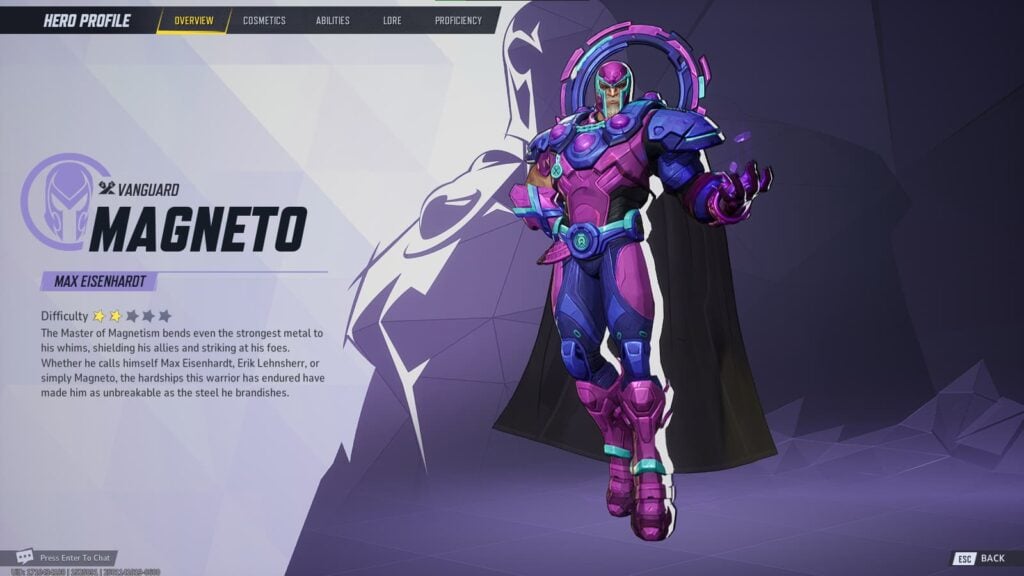 Magneto, one of the best Vanguard heroes in Marvel Rivals.