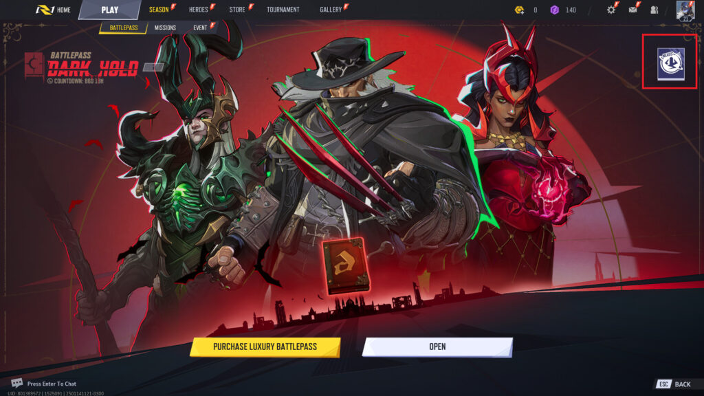 Hela, Wolverine, and Scarlet Witch with the skins from the Dark Hold battle pass in Marvel Rivals.