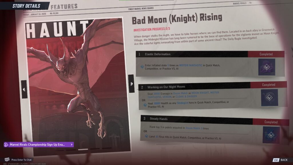 Midnight Features challenges part 3 to get the free Thor Reborn from Ragnarok costume in Marvel Rivals.