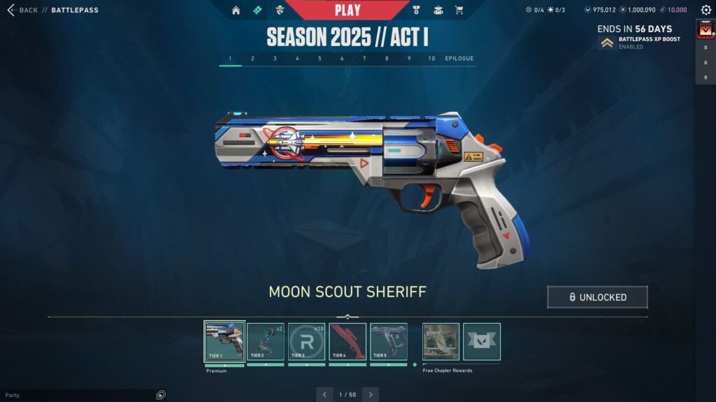 Moon Scout Sheriff in the VALORANT Season 2025 // Act 1 Battlepass.