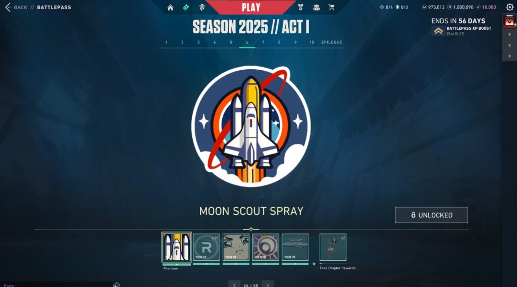 Moon Scout Spray in the VALORANT Season 2025 // Act 1 Battlepass.
