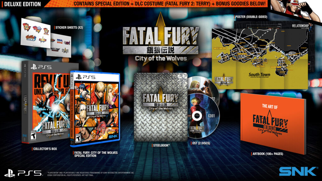 What's included in the FATAL FURY: City of the Wolves Deluxe Edition