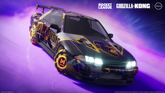 Godzilla and Kong take the form of Nissan Skyline GT-R in Rocket League