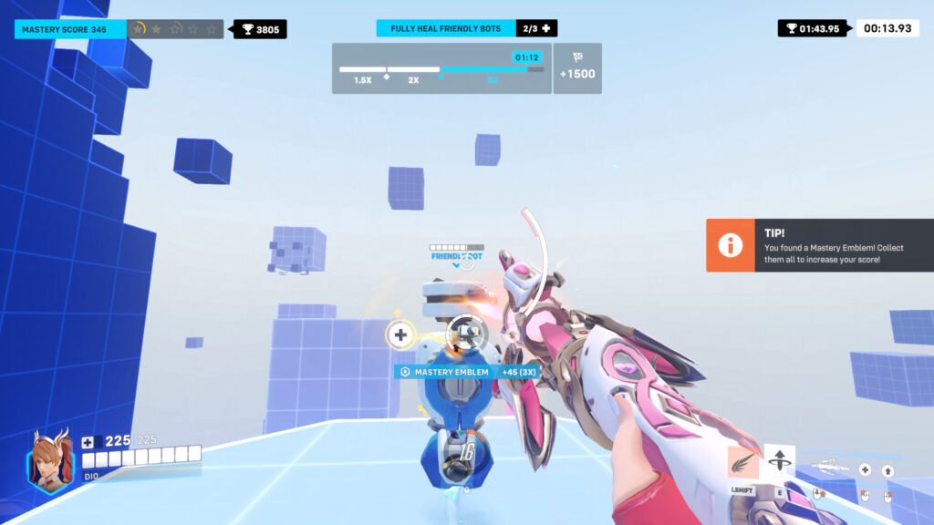 Overwatch 2 Hero Mastery game mode screenshot featuring Mercy