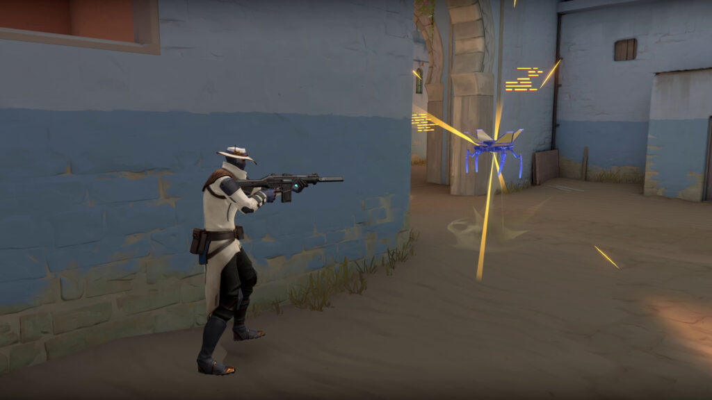 One angle of the Stealth Drone ability for Tejo, the new VALORANT Agent.