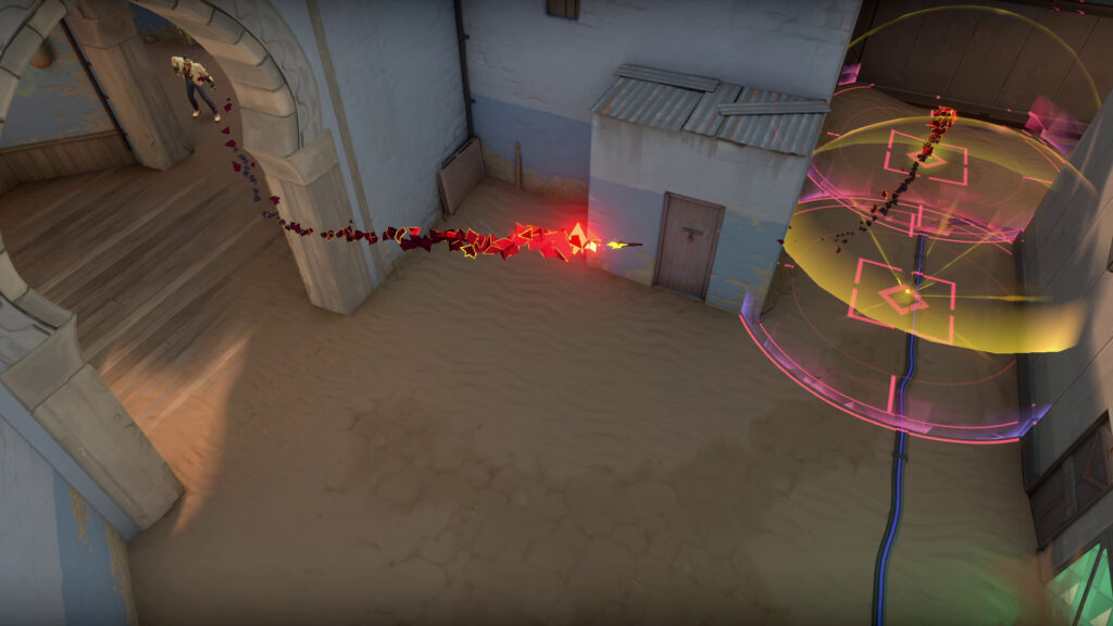 One angle of the Guided Salvo ability.