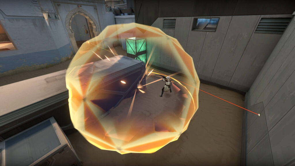 One angle of the Special Delivery ability for Tejo, the new VALORANT Agent.