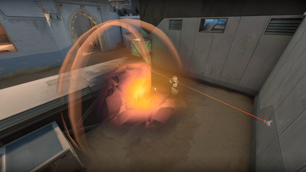 One angle of the Special Delivery ability for Tejo, the new VALORANT Agent.