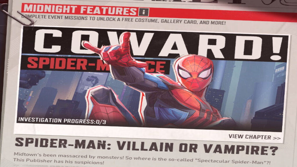 Marvel Rivals adds Spider-Man Investigation as Part 4 of the Midnight Features event