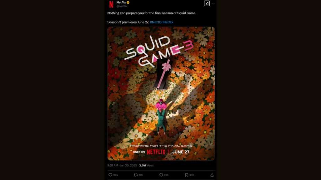 Squid Game Season 3 release date 