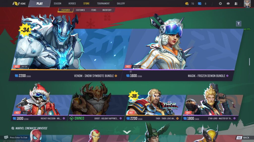 The Store in Marvel Rivals where you can spend your Units.