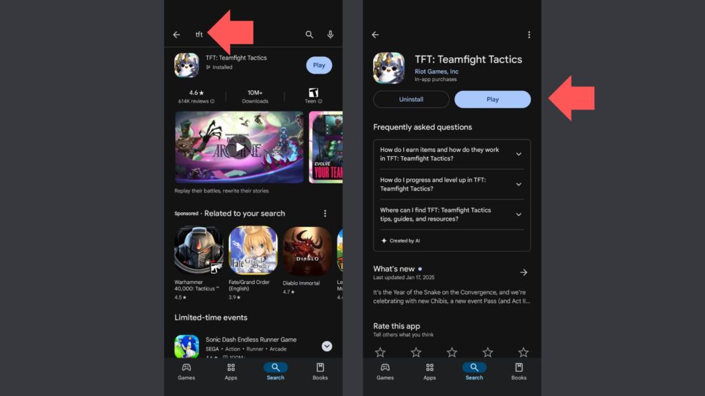 TFT mobile crash update