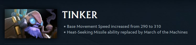 Dota 2 Tinker patch 7.36