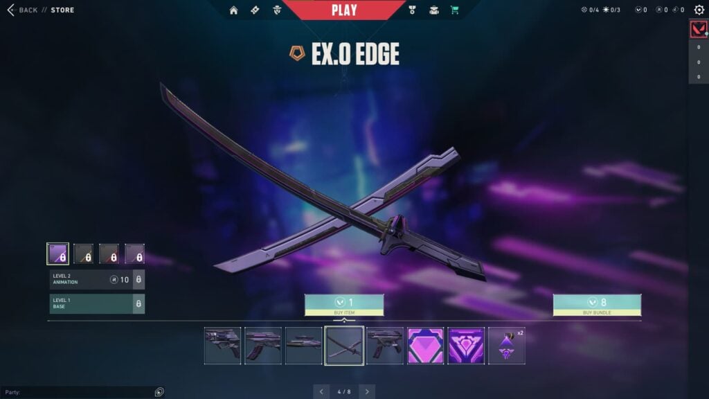 The Edge melee in the new VALORANT EX.O bundle.