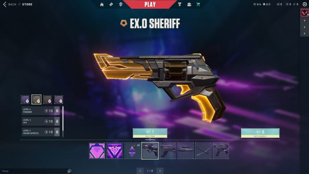 The Sheriff in the new VALORANT EX.O bundle.