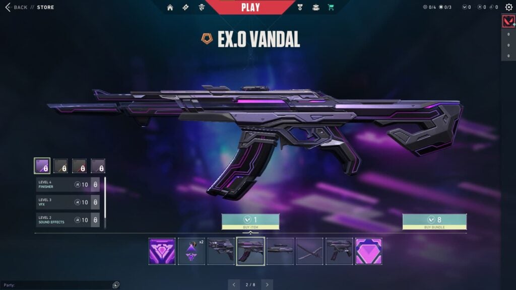 The Vandal in the new VALORANT EX.O bundle.