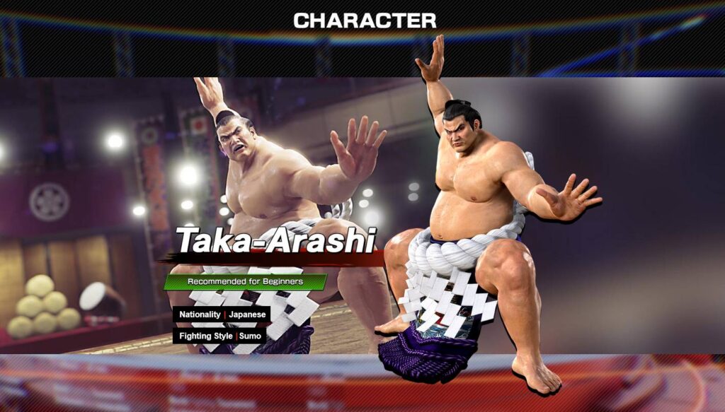 It’s a screenshot from Virtua Fighter 5 R.E.V.O. — it features a beginner-friendly character Taka-Arashi