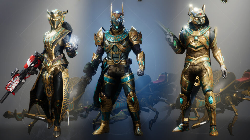 New Trials of Osiris armor sets for each class in Destiny 2.