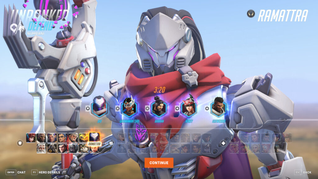 Quick Play Role Queue in Overwatch 2 requires one tank, two DPS, and two support heroes 