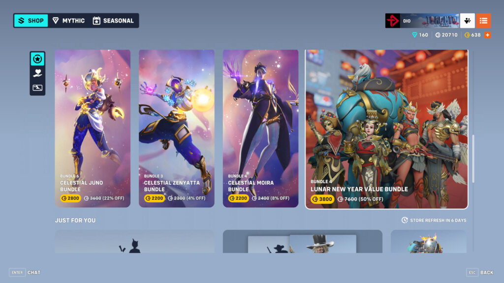 Bundles featuring Overwatch 2 Lunar New Year skins
